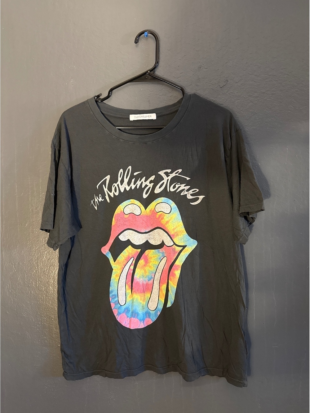 Daydreamer The Rolling Stones Tie-Dye Tongue Logo T-Shirt Large